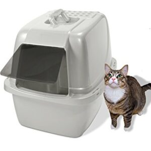 Van Ness Pets Odor Control Large Enclosed Cat Litter Box, Hooded, Pearl, CP6