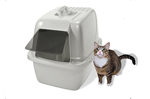 Van Ness Pets Odor Control Large Enclosed Cat Litter Box, Hooded, Pearl, CP6