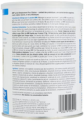 PetAg KMR Kitten Milk Replacer Powder - Prebiotics and Probiotics for Newborn to 6 Week - 12 oz Powdered Drink Mix