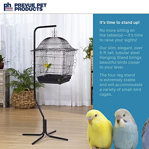 Prevue Hendryx Tubular Steel Hanging Bird Cage Stand 1780 Black, 24-Inch by 24-Inch by 62-Inch