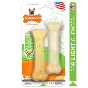 Nylabone FlexiChew Bone Dog Chew Toys Flexi Chicken X-Small/Petite (1 Count)