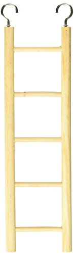 Penn-Plax BA105 5-Step Wooden Ladder for Small Birds