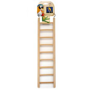 penn-plax (ba115 9-step wooden bird ladder | easy to install | fun exercise for your bird