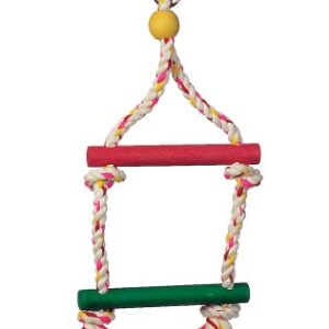 Living World Junglewood 2-Step Rope Ladder, Small, 6 Inches x 14 Inches