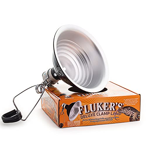 Fluker's Repta-Clamp Lamp with Switch for Reptiles ( Packaging May Vary ),Black, 8.5-Inches