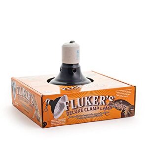 Fluker's Repta-Clamp Lamp with Switch for Reptiles ( Packaging May Vary ),Black, 8.5-Inches