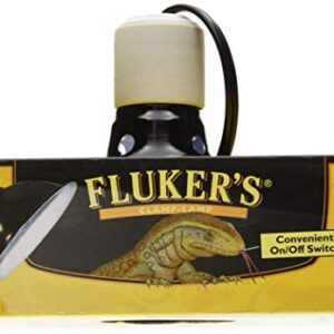 Fluker's Repta-Clamp Lamp with Switch for Reptiles Black, 5.5-Inches