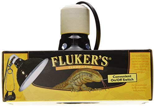 Fluker's Repta-Clamp Lamp with Switch for Reptiles Black, 5.5-Inches