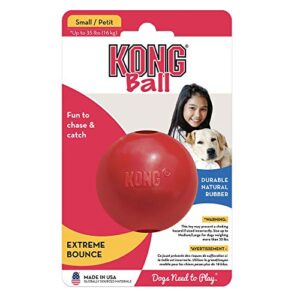 KONG - Ball with Hole - Durable Rubber, Fetch Toy - for Small Dogs