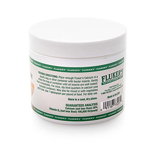 Fluker's Calcium Reptile Supplement with added Vitamin D3 - 4oz.