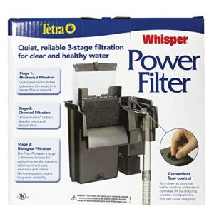 Tetra Whisper Power Filter for Aquariums, 3 Filters in 1, Up to 40-Gallons