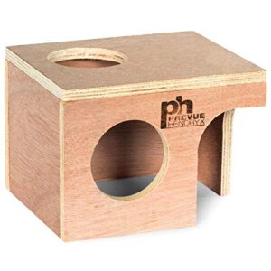prevue hendryx hamster hut wood (medium, 6 1/4 x 5 1/8 x 4 1/2 inch)