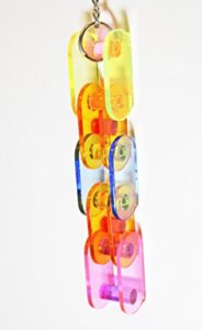 prevue pet products rainbow acrylic links bird toy