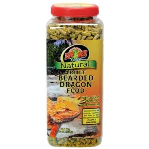 zoo med 20-ounce natural bearded dragon food, adult formula
