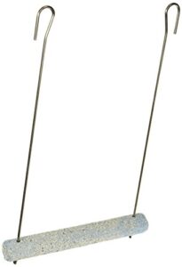 penn-plax bird-life trimmer plus cement & metal swing – naturally trims nails & beak – great for cockatiels, cockatoos, conures, african greys, and more – medium size