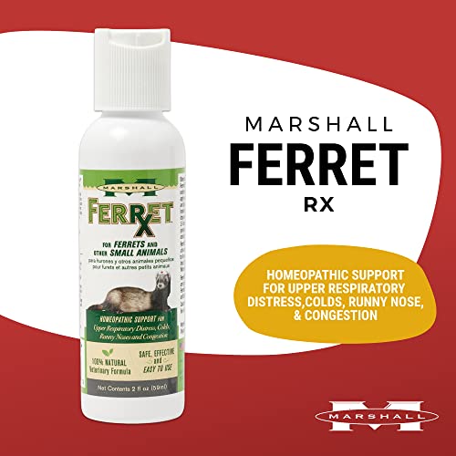 Marshall Pet Products Natural Veterinary Formula Ferret RX Homeopathic Upper Respiratory Relief Supplement, for Ferrets and Small Animals, 2 oz