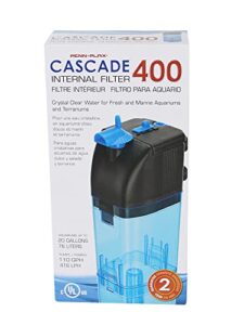 penn-plax cascade 400 fully submersible internal filter – provides physical, biological, and chemical filtration for aquariums and turtle tanks
