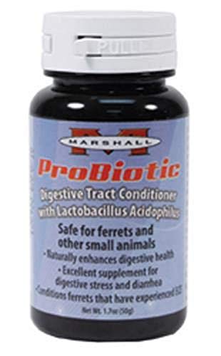 Marshall Pet Products Natural Probiotic Pet Digestive Tract Conditioner Supplement Eases Digestive Stress, ECE and Diarrhea in Ferrets and Small Animals, 1.7 oz