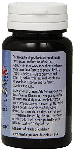 Marshall Pet Products Natural Probiotic Pet Digestive Tract Conditioner Supplement Eases Digestive Stress, ECE and Diarrhea in Ferrets and Small Animals, 1.7 oz