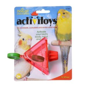 jw pet company activitoy tilt wheel small bird toy, colors vary