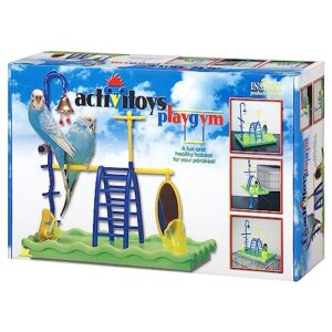 jw pet company activitoys play gym bird toy, 12'' length x 8'' width x 11.5'' height (31040)