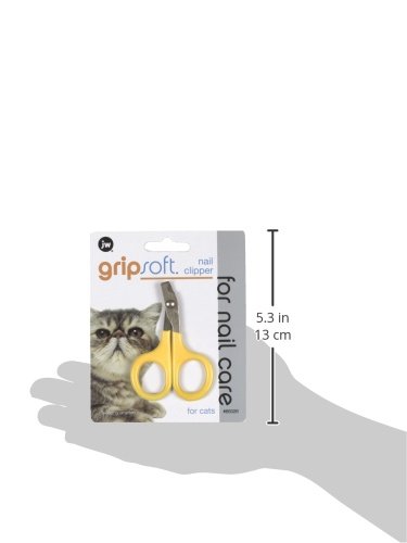 JW Pet Company GripSoft Cat Nail Clippers Non-Slip Handle One Size Fits All,Multi,65026