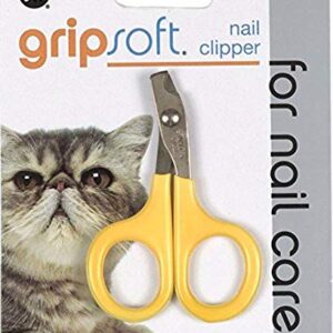 JW Pet Company GripSoft Cat Nail Clippers Non-Slip Handle One Size Fits All,Multi,65026