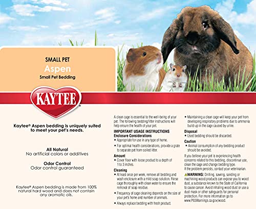 Kaytee Aspen Small Pet Bedding, 226.5 Liters