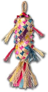 planet pleasures spiked pinata small 7" natural bird toy