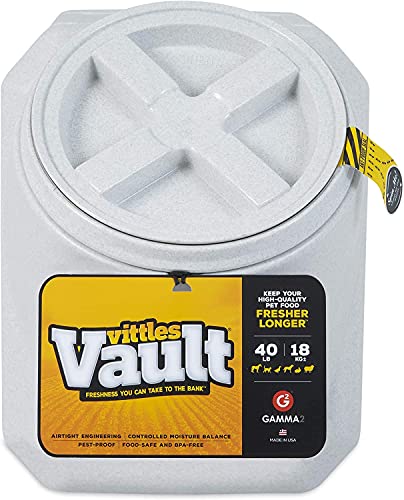 Gamma2 Vittles Vault Stackable Dog Food Storage Container, Up to 40 Pounds Dry Pet Food Storage