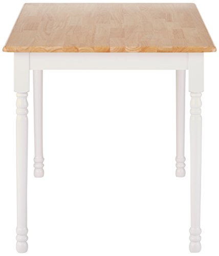 Coaster Damen Rectangle Dining Table Natural Brown and White