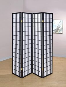 4-panel folding screen black and white 4624