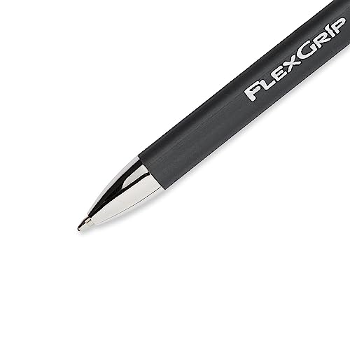 Paper Mate 85580 Flexgrip Elite Retractable Ballpoint Pens, Medium Point, Black, 12-Count