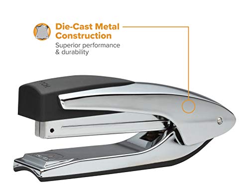 Bostitch Office Premium Executive Metal Desktop Stapler, Stand-Up Design, 20 Sheet Capacity, Staple Supply Indicator, Chrome