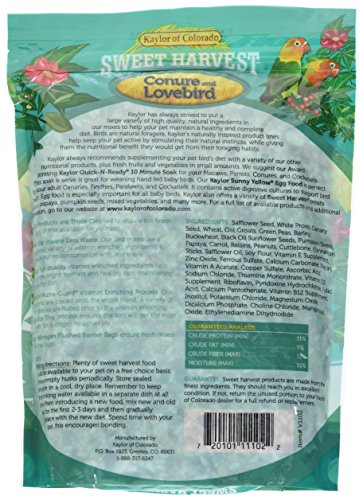 Sweet Harvest Vitamin Enriched Conure & Lovebird Food 2 LB