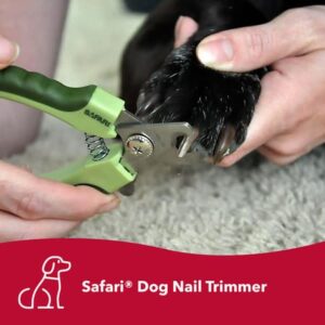 Coastal Pet - Safari - Professional Dog Nail Trimmer - Pet Nail Clippers for Small Dogs - Safety Stop & Non-Slip Grip - Standard - 5" x 1.5"