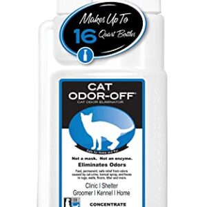 THORNELL Cat Odor-Off Concentrate Pet Smell Odor Eliminator – Cat Odor Eliminator Concentrate for Pet Urine Odor, Tomcat Spray for Cat Urine Smell, Feces on Carpet & Litter Boxes – 16oz