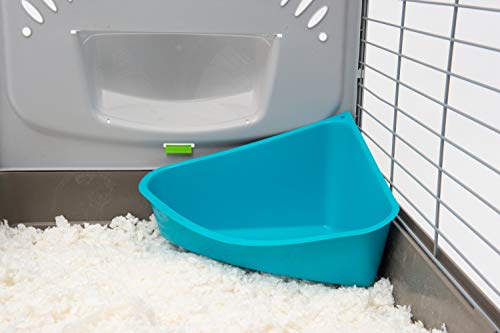 Lixit Corner Litter Pan for Ferrets, Rabbits, Rats, Guinea Pigs and Other Small Animals. (Blue Pack of 1)