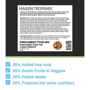 Hagen Tropimix Enrichment Food for Small Parrots, 20 lb. (9.07 kg) - HARI Small Parrot Food with Seeds, Fruit, Nuts, Vegetables, Grains, and Legumes