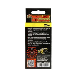 Zoo Med Nightlight Red Bulb for Reptiles, 25 Watts