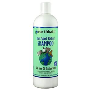 earthbath hot spot relief pet shampoo, tea tree oil & aloe vera, 16oz – best dog shampoo for itching & skin conditions – made in usa