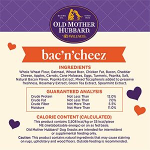 Old Mother Hubbard by Wellness Classic Bac'N'Cheez Natural Dog Treats, Crunchy Oven-Baked Biscuits, Ideal for Training, Small Size, 20 ounce bag