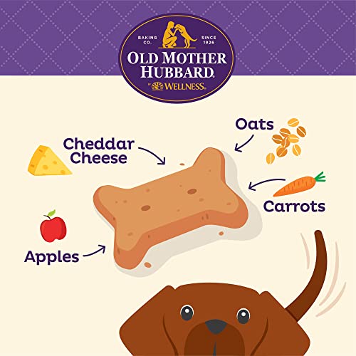 Old Mother Hubbard by Wellness Classic Bac'N'Cheez Natural Dog Treats, Crunchy Oven-Baked Biscuits, Ideal for Training, Small Size, 20 ounce bag