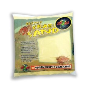 zoo med laboratories szmhc2y hermit crab, 2-pound, sand yellow