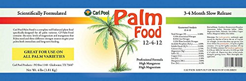 Carl Pool Palm Food 12-4-12 4 Lbs