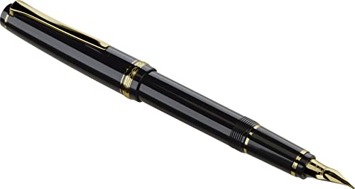 PILOT Namiki Falcon Collection Fountain Pen, Black Barrel with Gold Accents, Soft Fine Nib (60152)