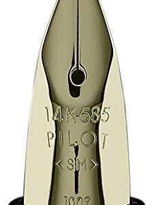 PILOT Namiki Falcon Collection Fountain Pen, Black Barrel with Gold Accents, Soft Fine Nib (60152)