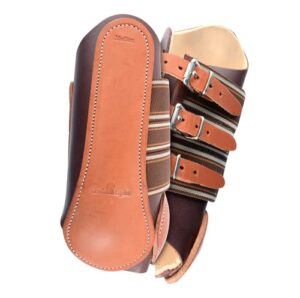 classic equine leather front splint boot, large