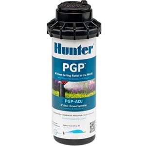 hunter pgp-adj 3/4" rotor sprinkler, precision automatic lawn sprinkler head with adjustable arc & watering distance to prevent overwatering