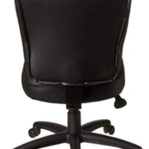 Boss Office Products Leather Adjustable Task Chair Without Arms, Black, B563